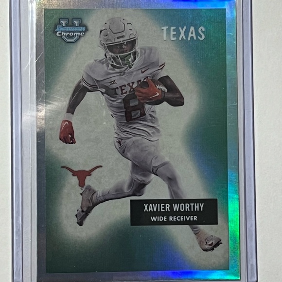 Xavier Worthy Kansas City Chiefs WR RC Bowman Chrome Refractor SSP Football Card - Picture 1 of 2